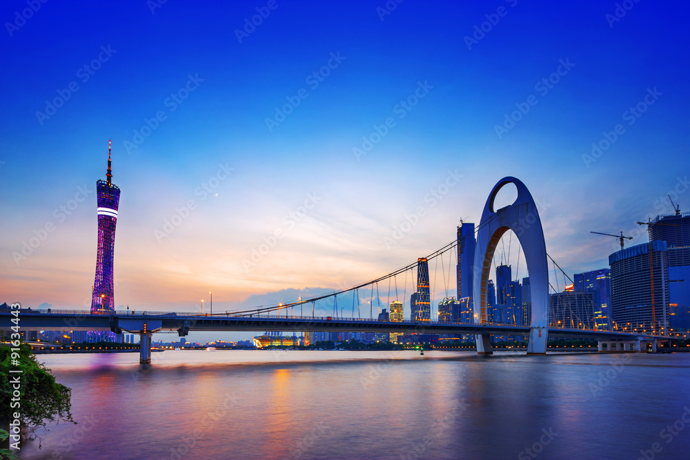 Fototapeta premium cable stayed bridge over a river