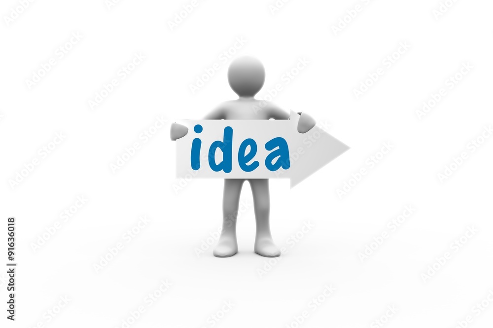 Idea against white background with vignette Idea against white background with vignette