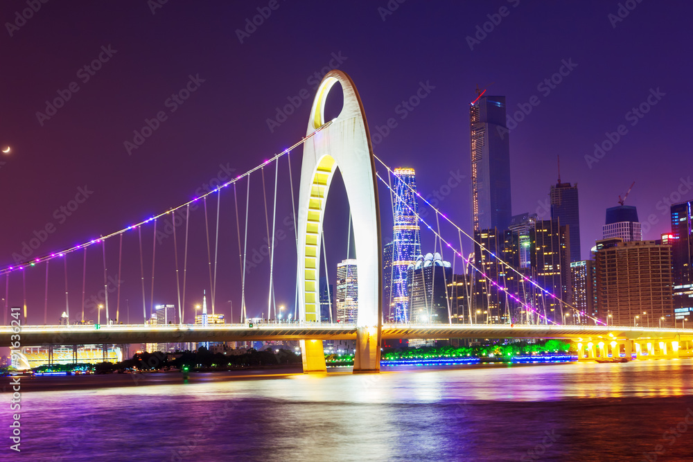 Obraz premium cable stayed bridge over a river