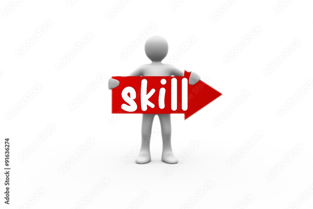 Skill against white background with vignette Skill against white background with vignette