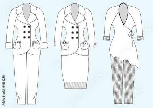 Vector dress on white.Fashion clothes for woman