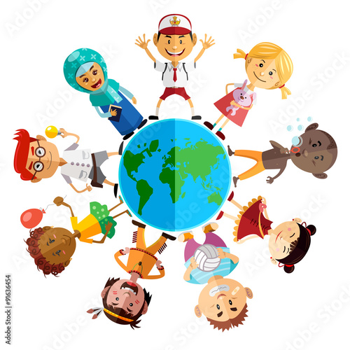 Happy Children Day Illustration
Illustration Of Children Around The World Celebrate World Children Day