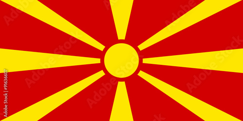 vector flag of Macedonia