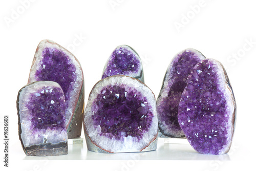 Set of amethyst crystal