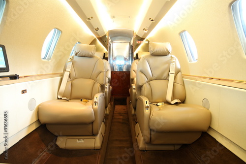 Privat jet cabin rear