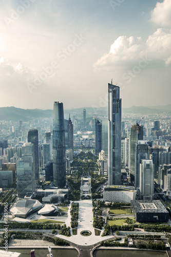 panorama of skyscrapers of a modern city
