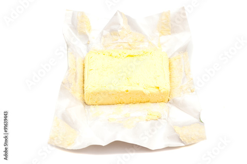 Butter isolated on white background