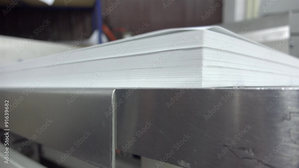 Preparing Large White Papers for Print at the Printing Machine. UHD 4K stock footage Preparing Large White Papers for Print at the Printing Machine. UHD 4K stock footage