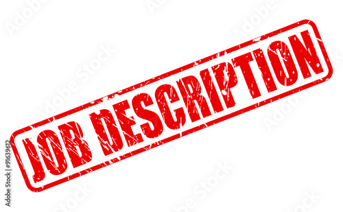 JOB DESCRIPTION red stamp text