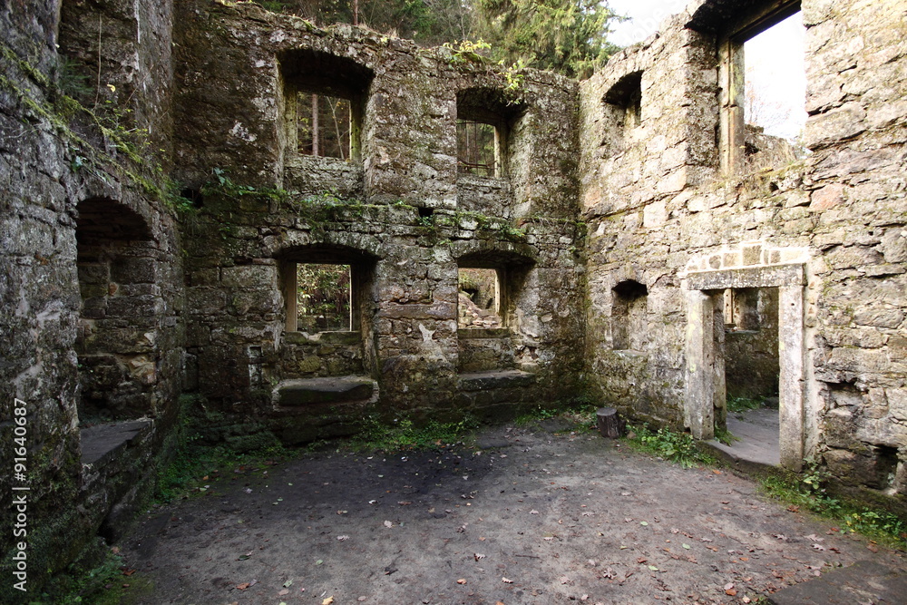 In the mill ruins