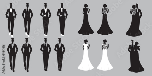 Wedding Set card - Just Married
