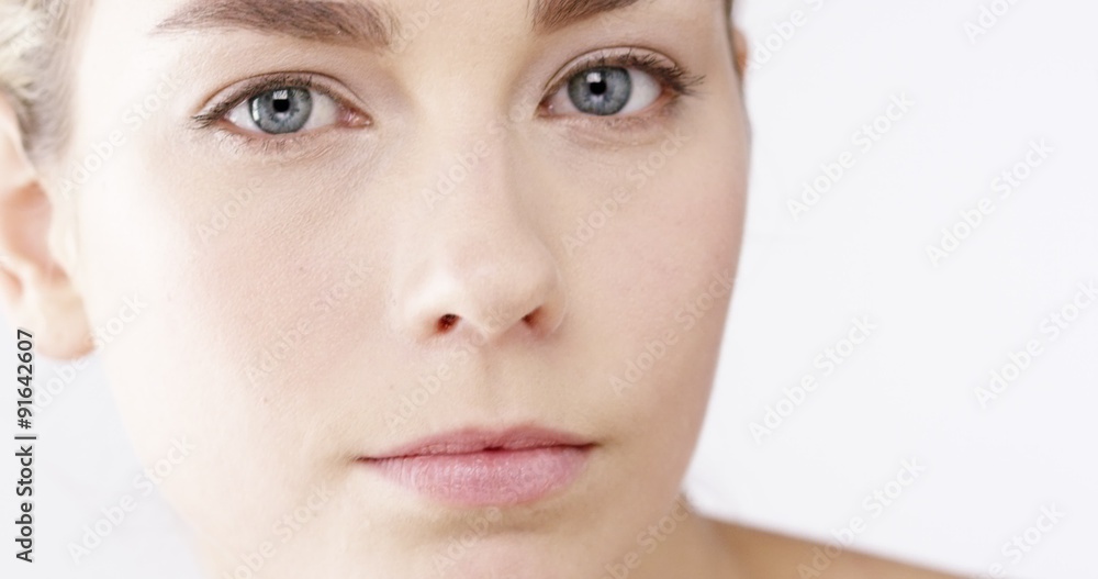 Closeup Beauty portrait of woman face skincare concept - Red Epic Dragon Closeup Beauty portrait of woman face skincare concept - Red Epic Dragon