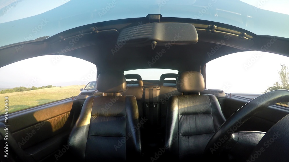 Opening Convertible, Convertible, Leather, Car Roof, Opening, Car. UHD 4K stock footage Opening Convertible, Convertible, Leather, Car Roof, Opening, Car. UHD 4K stock footage