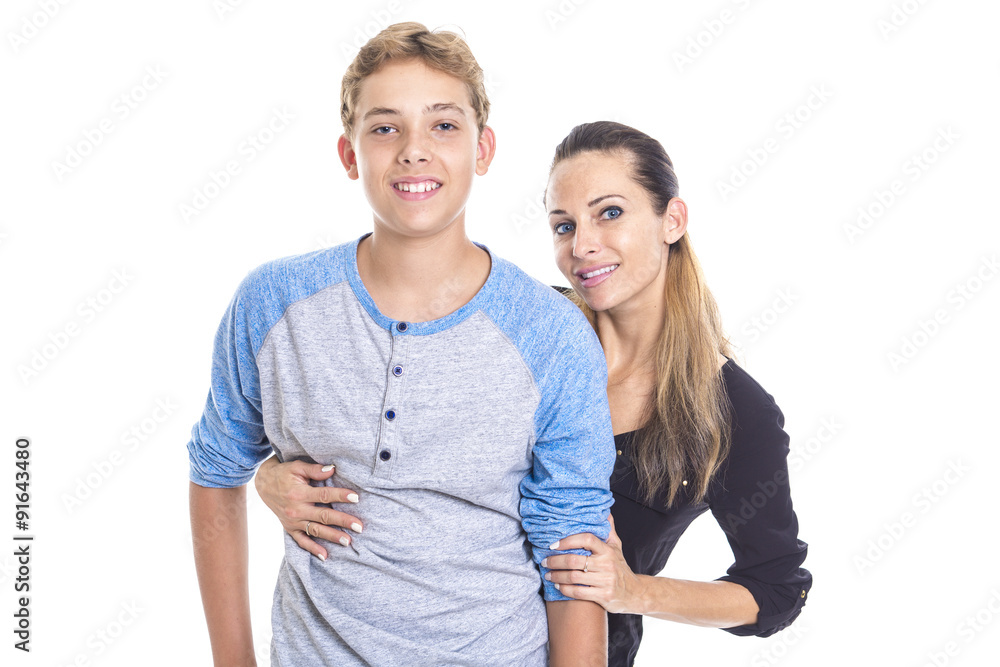 Portrait of a beautiful, happy mother and son Portrait of a beautiful, happy mother and son
