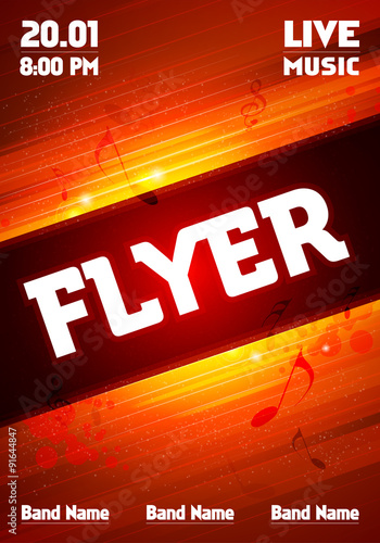 Vektor Illustration Festival Flyer mit Grunge Effekten