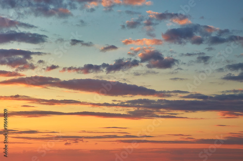 Beautiful cloudy evening sky