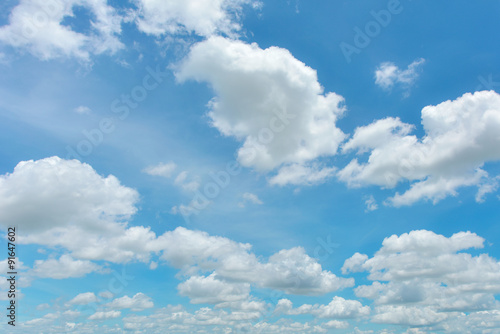 Bright sky and white cloud