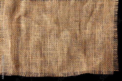 Εκτύπωση καμβά Burlap  on black background