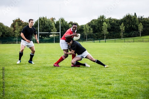 Rugby players playing a match © WavebreakmediaMicro