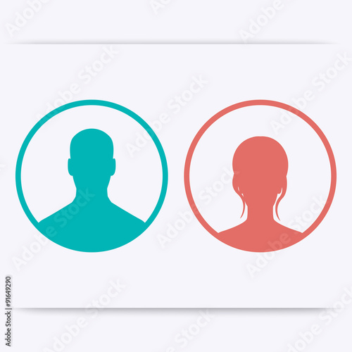 Avatars icons, signs, vector illustration
