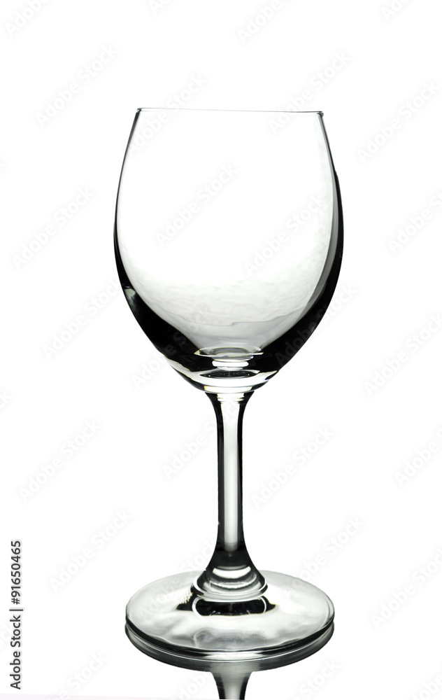 Empty wine glass. isolated on a white background