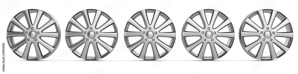 Obraz premium metal car wheels