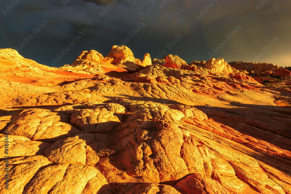 Sunset at White Pocket, area of Vermilion Cliffs National Monument