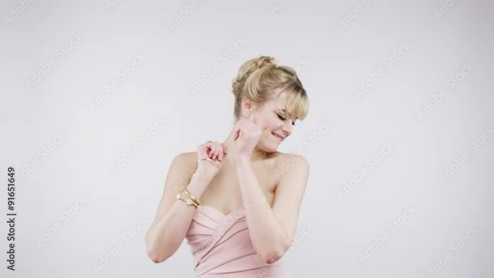 Dancing woman slow motion wedding photo booth series Dancing woman slow motion wedding photo booth series