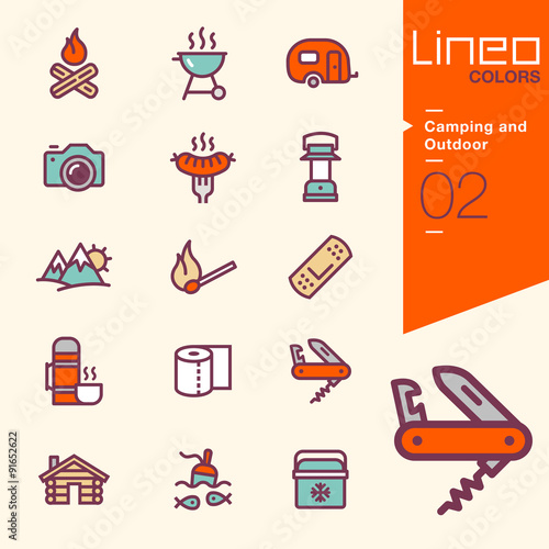 Lineo Colors - Camping and Outdoor icons
