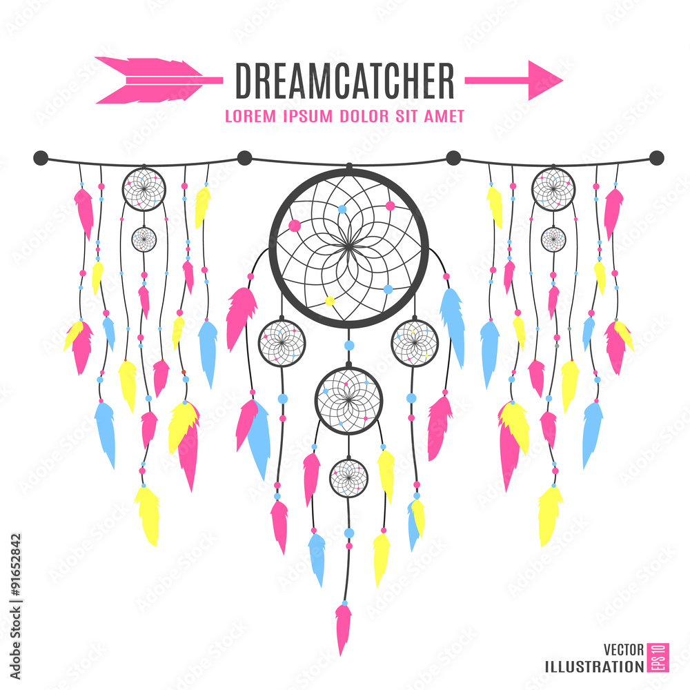 Dream catcher poster. Vector aztec ethnic background. Dream catcher poster. Vector aztec ethnic background.