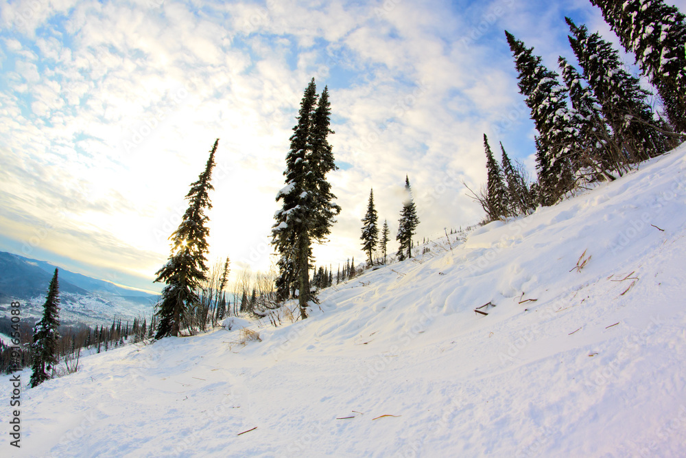 Obraz premium Winter mountain landscape