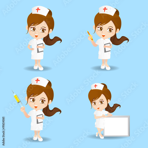 cartoon nurse woman