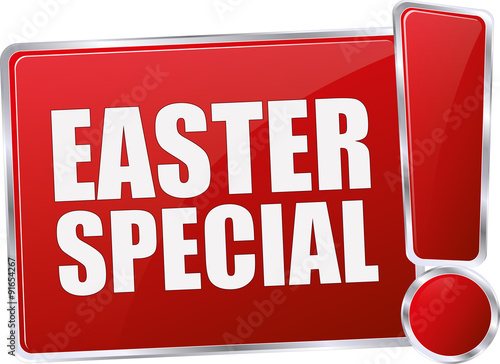modern red glossy easter special 3D vector icon