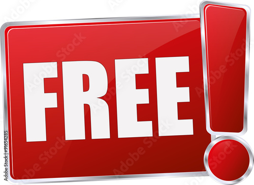 modern red glossy free 3D vector icon