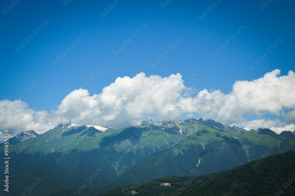 Clouds in the mountains 
