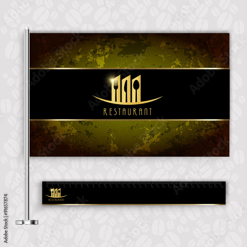 Black Black Corporate identity flag rule Menu Restaurant Background coffee beans