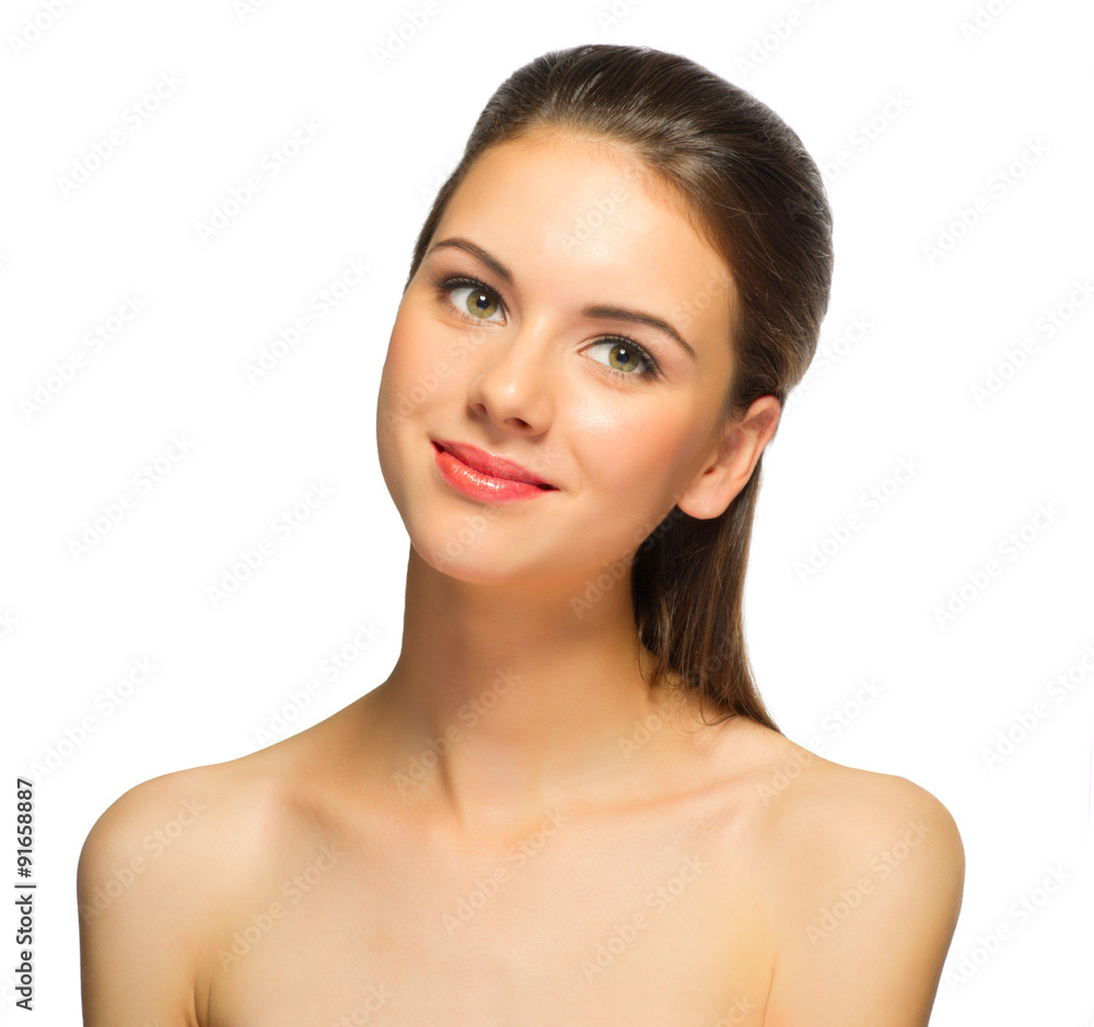 Young healthy girl isolated Young healthy girl isolated