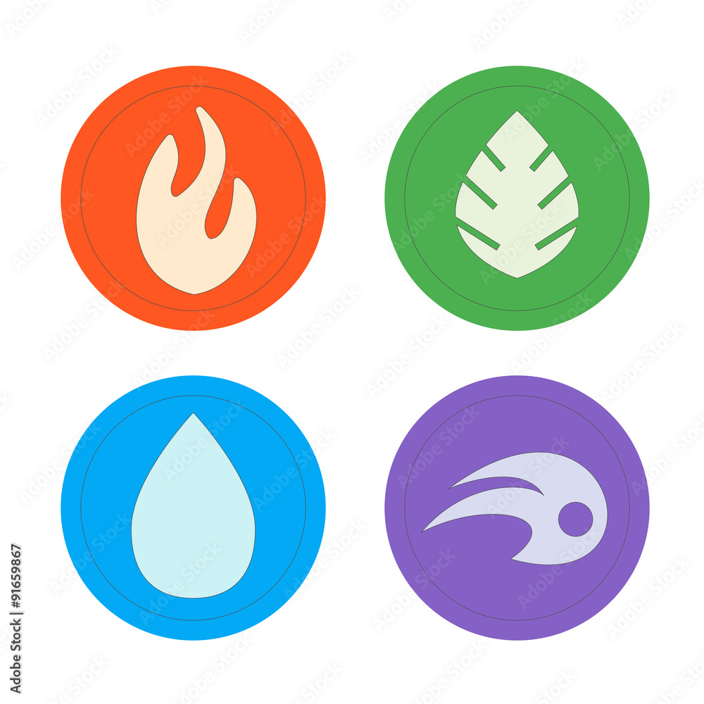 Four Natural Elements Symbols Royalty Free SVG, Cliparts, Vectors, and  Stock Illustration. Image 51564549.