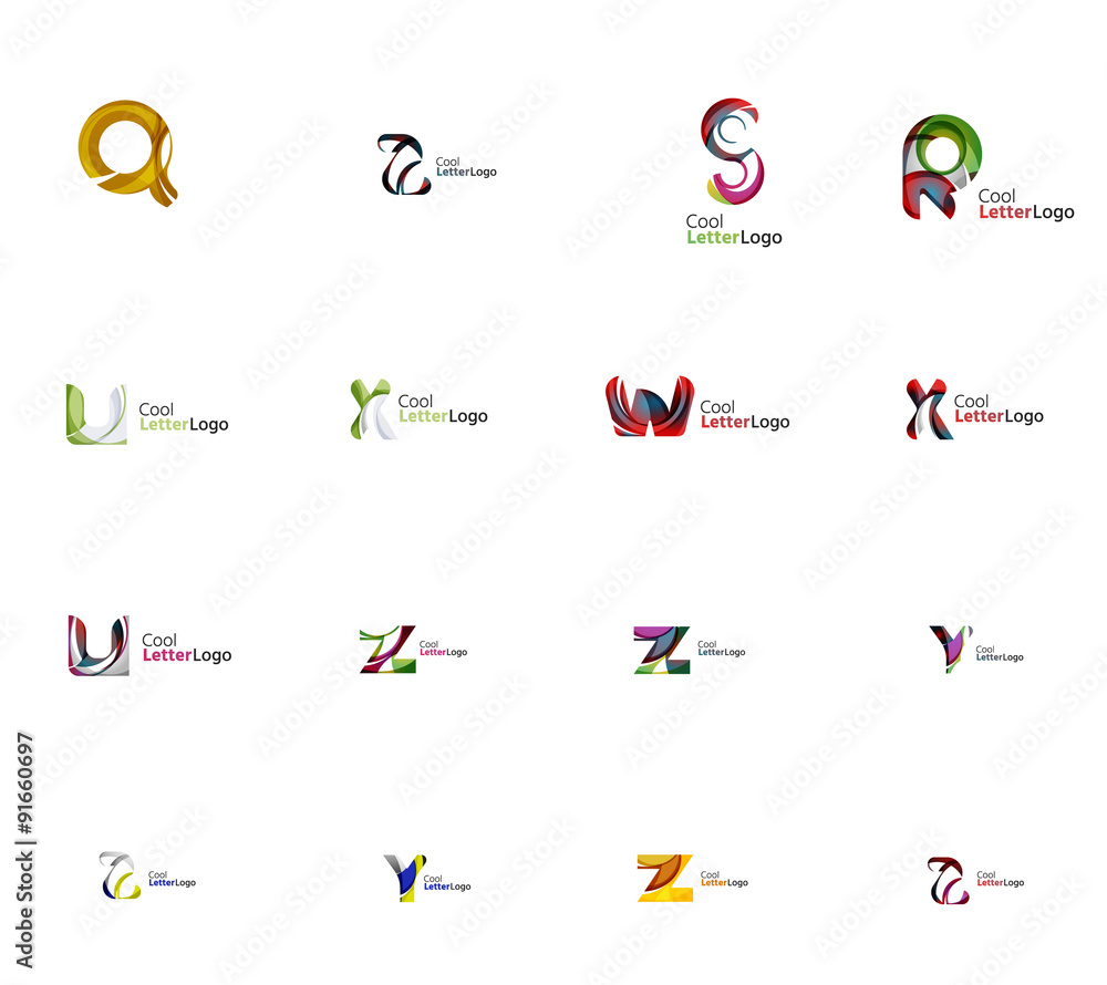 Set of universal company logo ideas, business icon collection Set of universal company logo ideas, business icon collection
