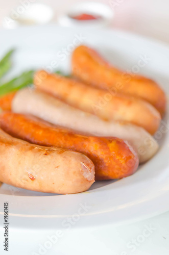 mixed  sausage  on dish