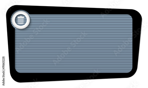 Vector frame for your text with lines and trashcan