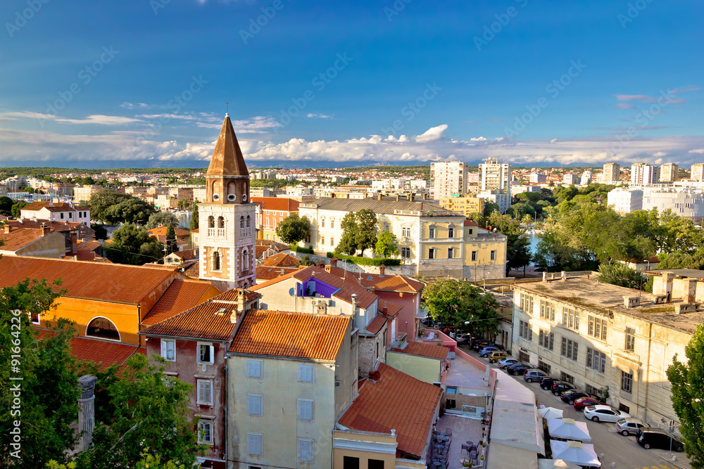 Ancient city of Zadar aerial view