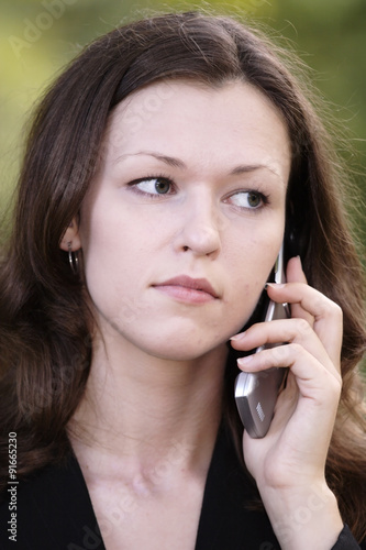 Closeup of Woman on Cell Phone
