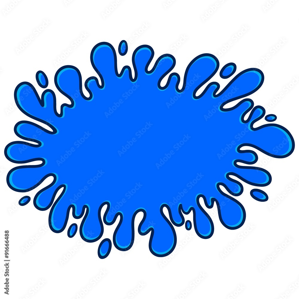 Obraz premium Water Splat Cartoon