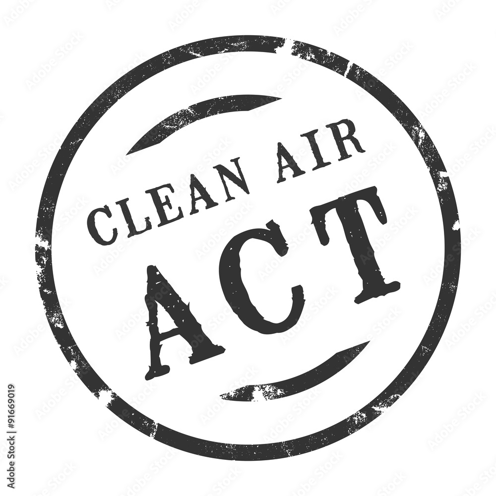 sk432 StempelGrafik Rund Clean Air Act g3954 StockIllustration