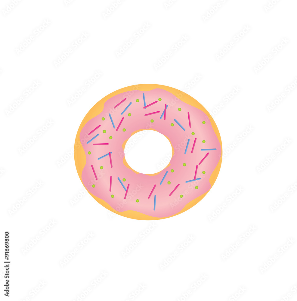 Obraz premium sweet donut vector illustration