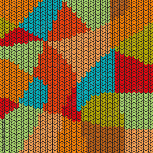Colorful mosaic cross stitch pattern background. 