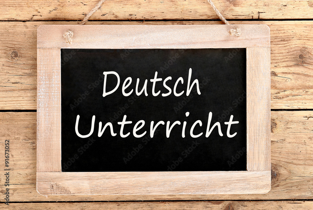 Fototapeta premium Schild Deutschunterricht