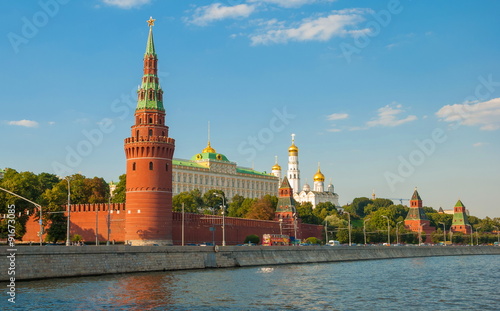 View of the Kremlin and the Kremlin embankment by the Moskva River