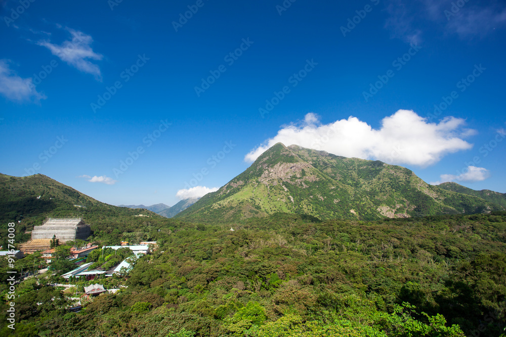 Mountains view with blue sky Mountains view with blue sky